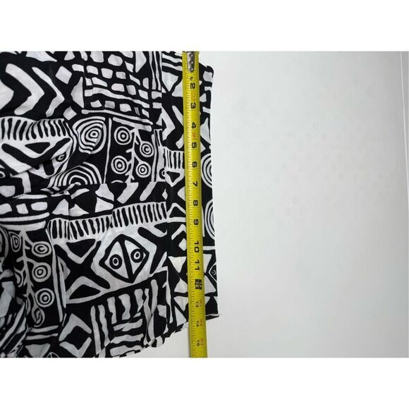 Sho Sho Women's Black White Patterned Pants Wide Leg Elastic Waist Size S/M Note - Picture 11 of 14